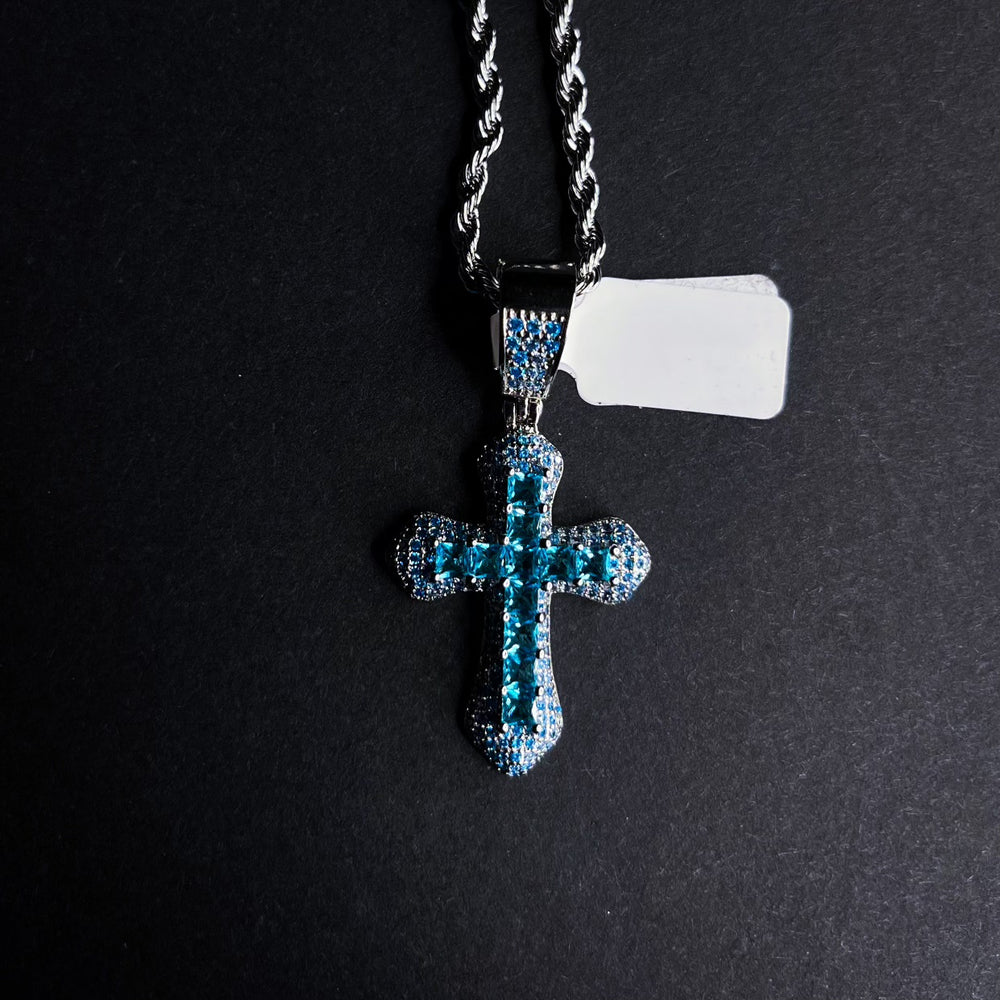 #JI-1049 Blue Gem Cross