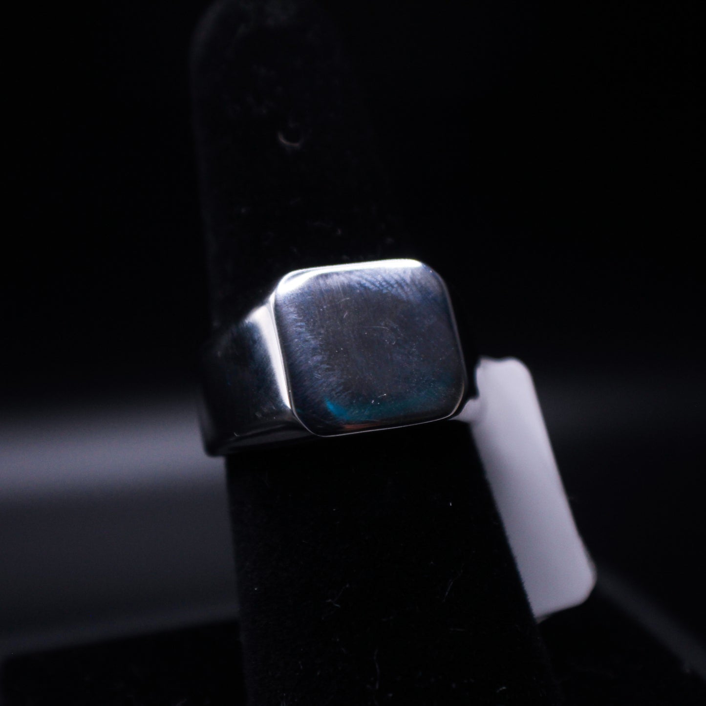 Stainless steel ring by Johnny's Ice & Co, featuring a sleek, polished design perfect for everyday wear.