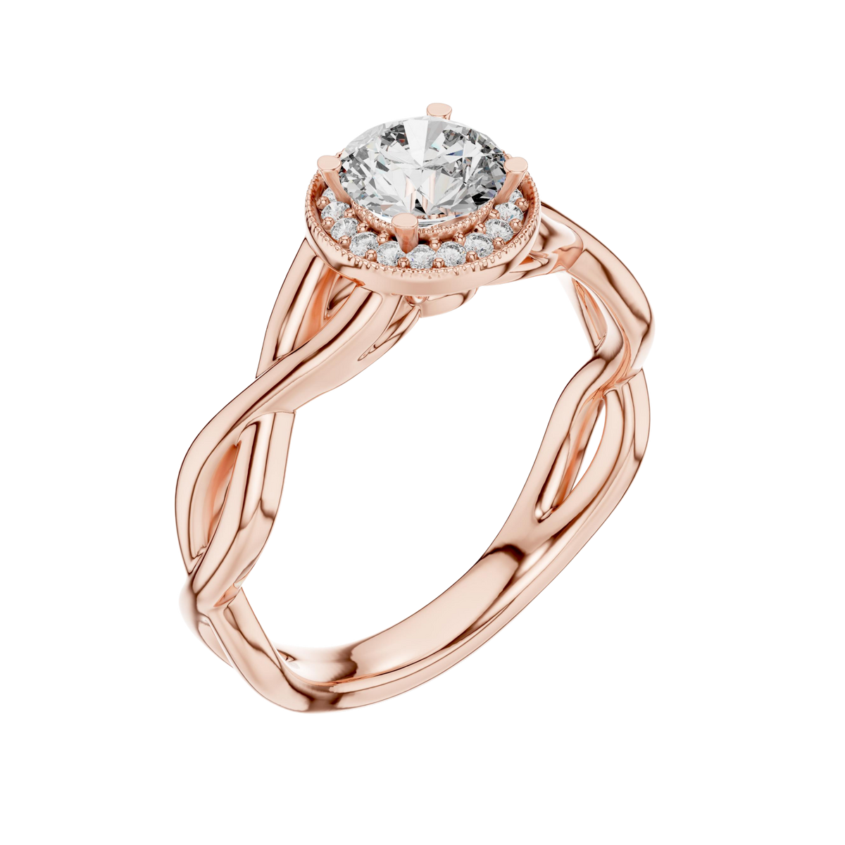 Silver engagement ring from Johnny's Ice & Co with a solitaire diamond set in a sleek band.