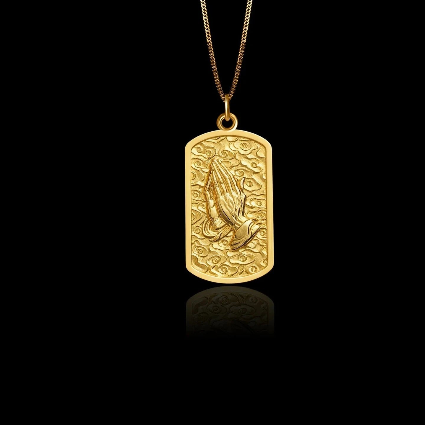 PRAYING HANDS TAG | Custom Gold Jewelry – Johnny's Ice & Co