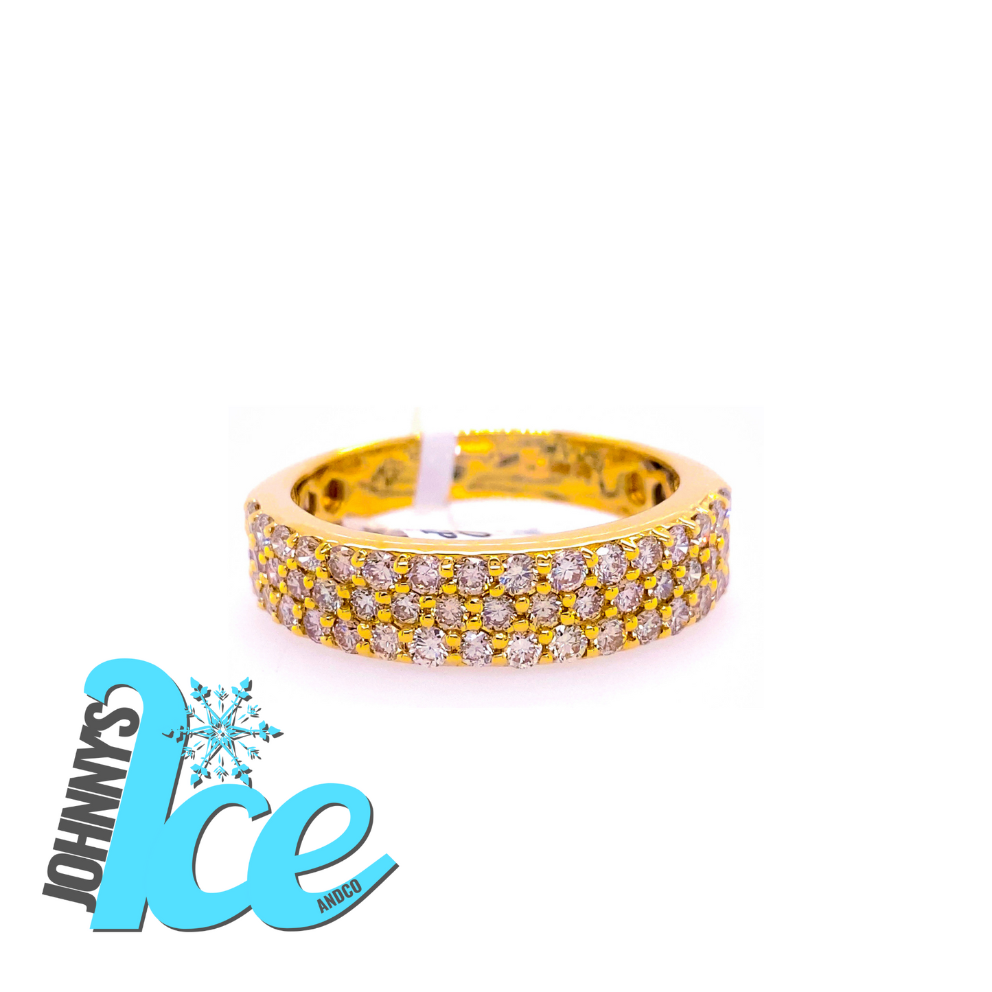 14K YG Front Eternity Band