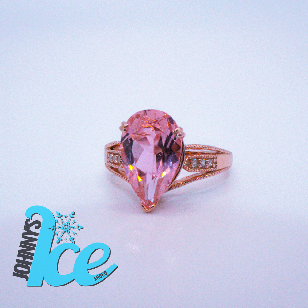 #JI-1131 Syn Pink Sapphire Pear Cut