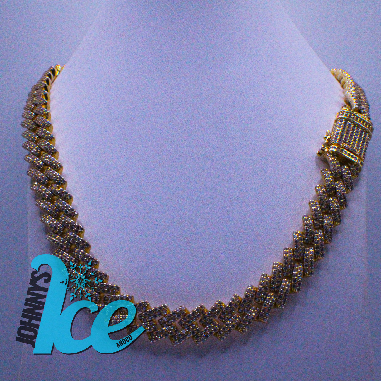 .925 YGF Chopstick Cuban necklace