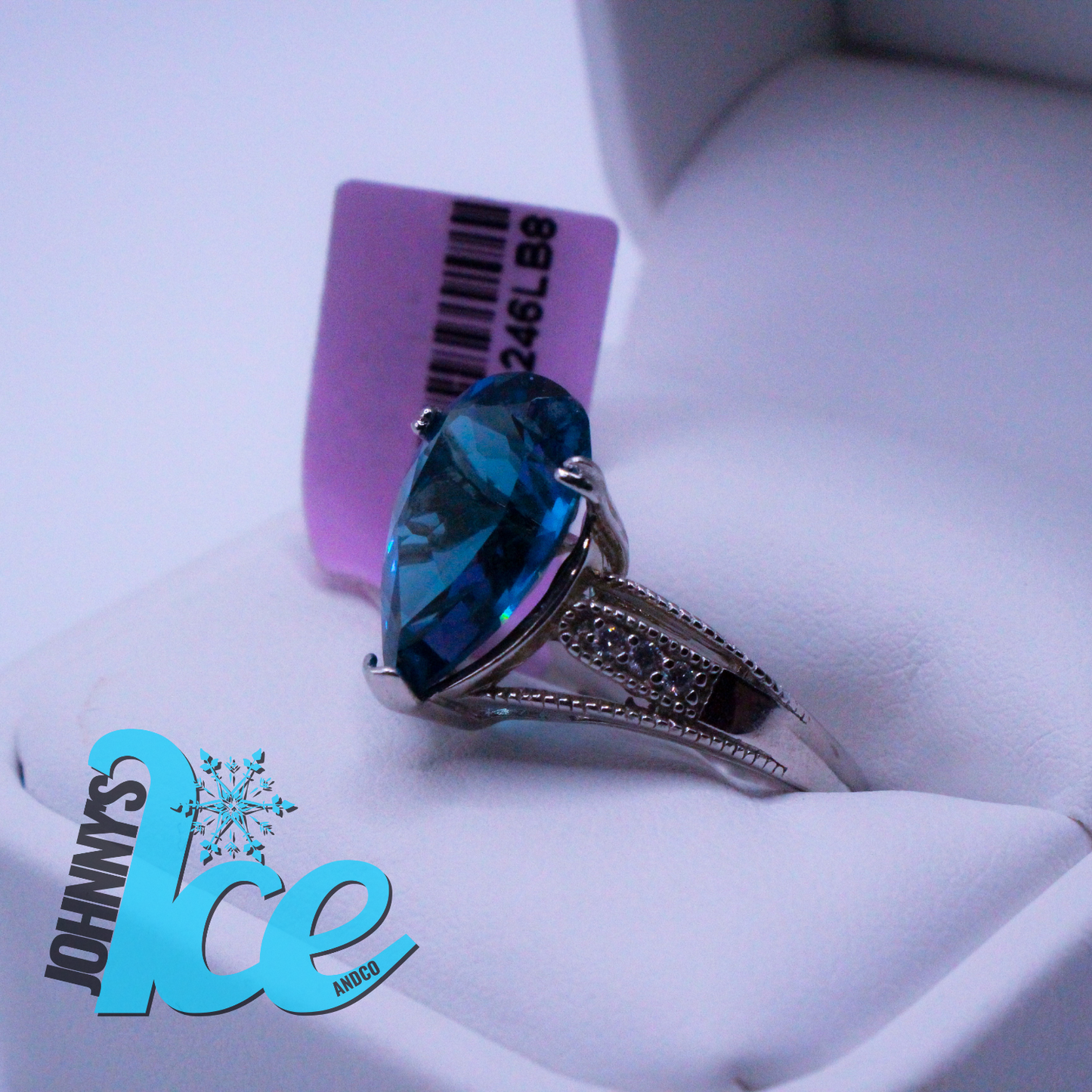 Pear-Cut Blue Sapphire Ring