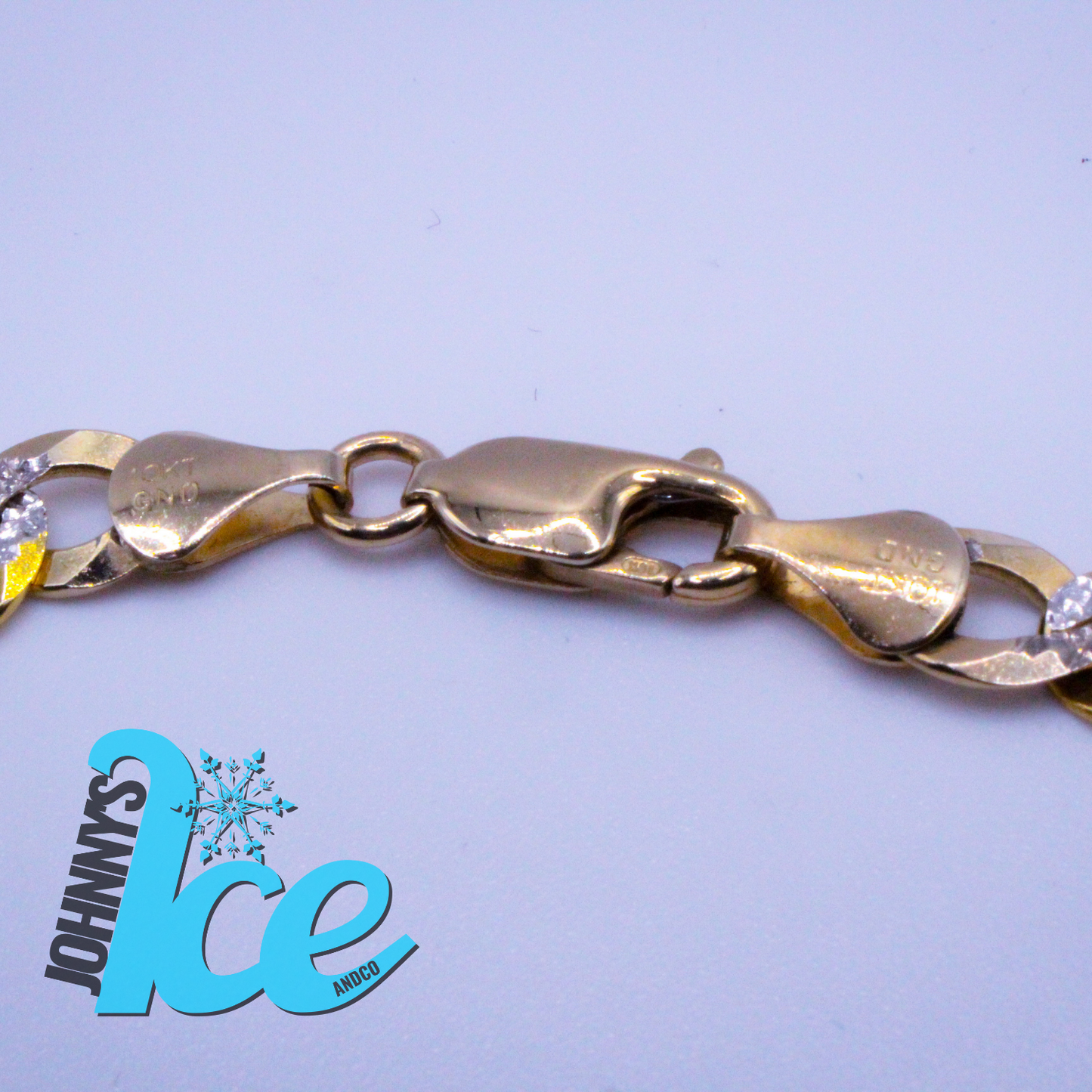 10k Yellow Gold Diamond Cut Curb Cuban Bracelet