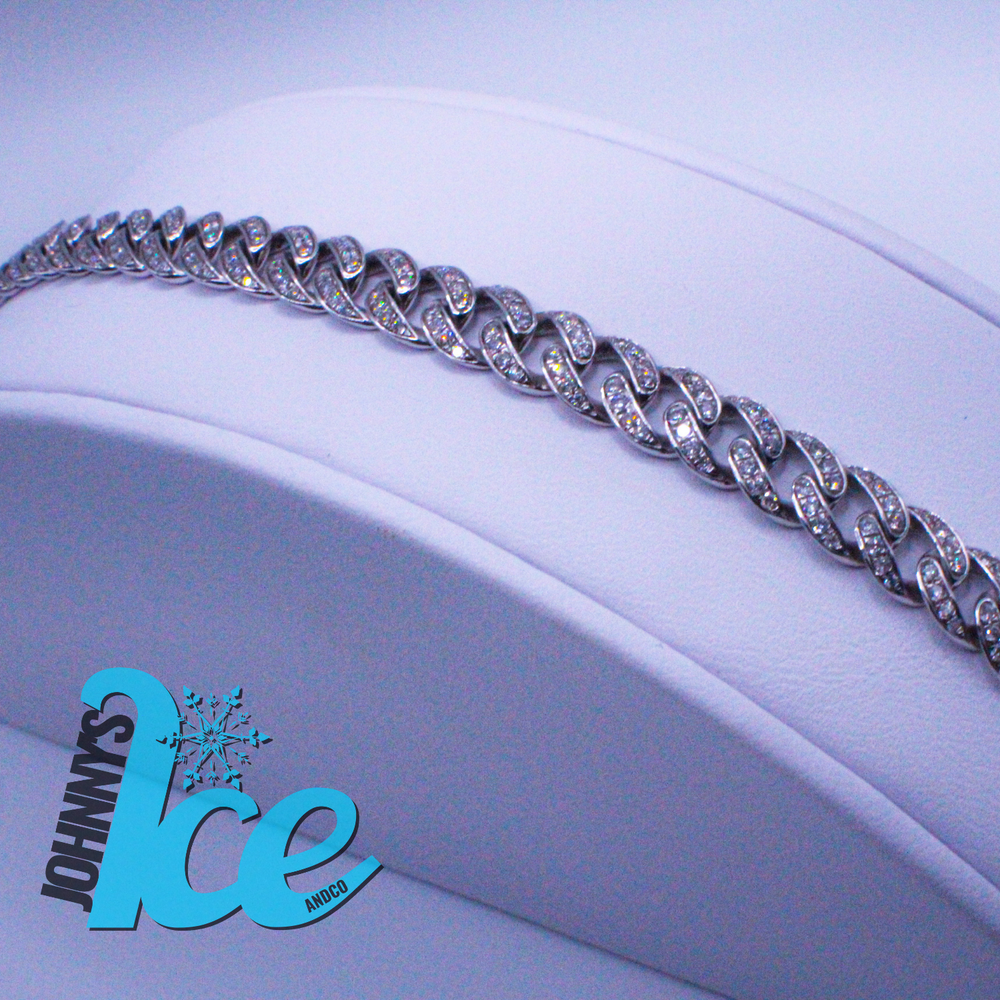 
                      
                        #AVD165 10k White Gold Bussdown Miami Cuban Bracelet
                      
                    