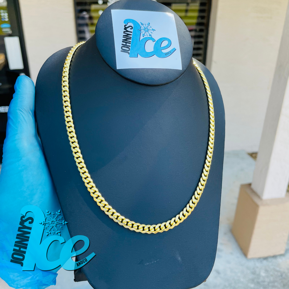 
                      
                        14k Yellow Finish Miami Cuban
                      
                    