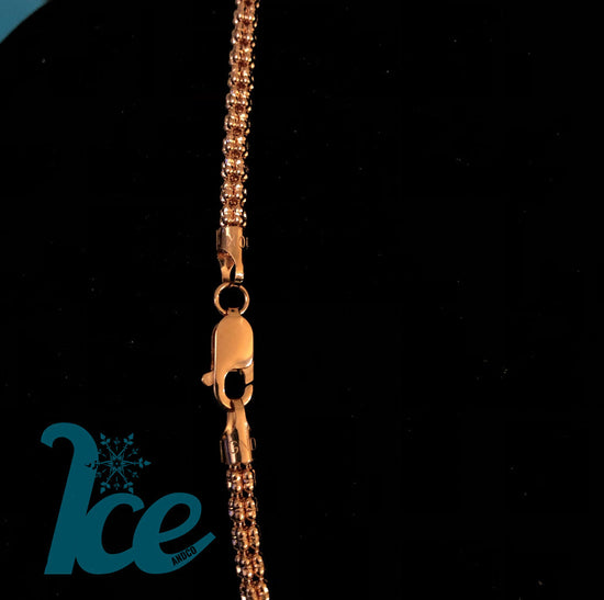 10k Rose Gold Ice Cut Chains