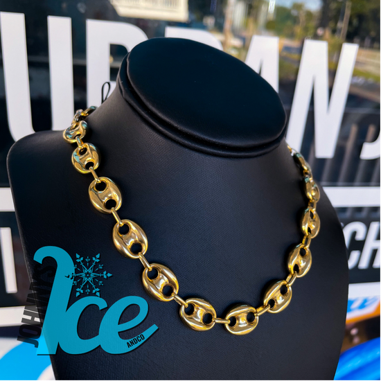 Buy 14k Yellow Gold Gucci Puff Link Chain 20-26 Inches 8.00mm Online at SO  ICY JEWELRY