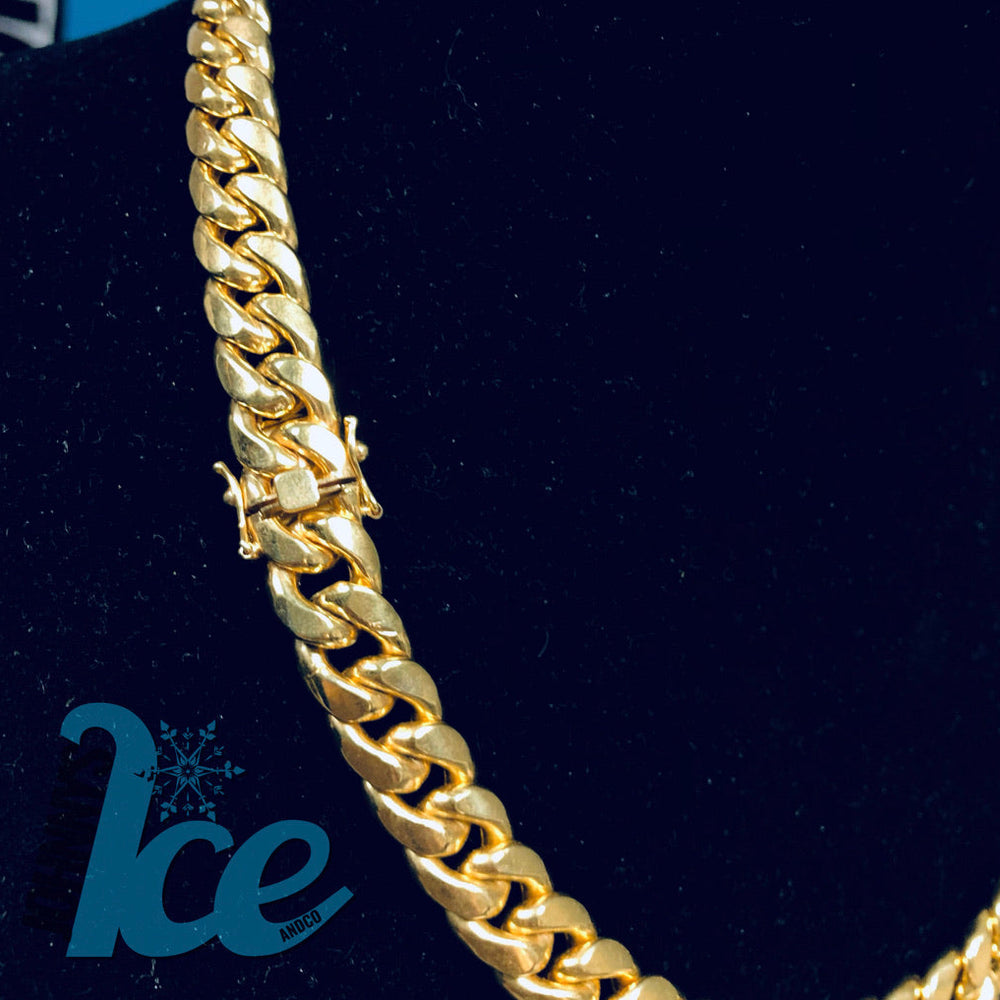 
                      
                        12mm Hallow Yellow Gold Miami Cuban Chain
                      
                    