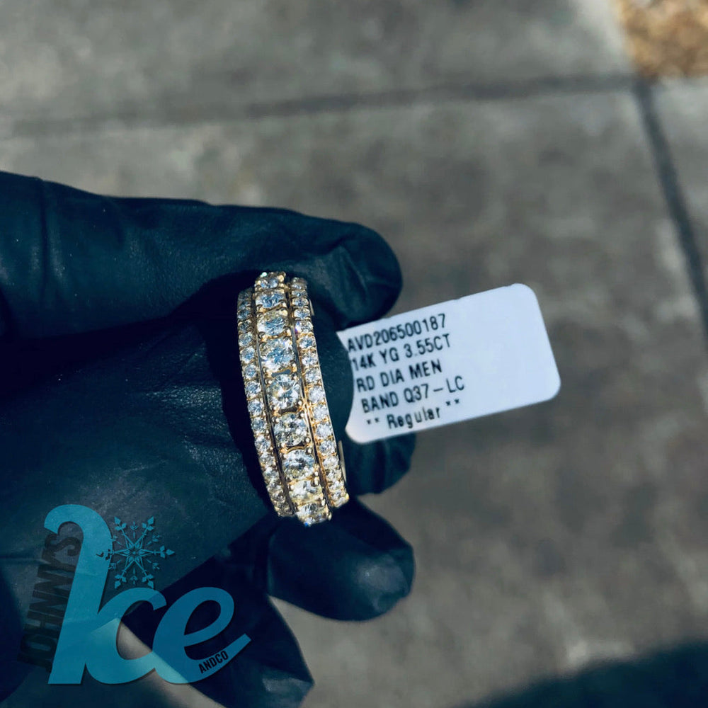 
                      
                        14k VS Cluster Yellow Gold Graduating Eternity Band
                      
                    