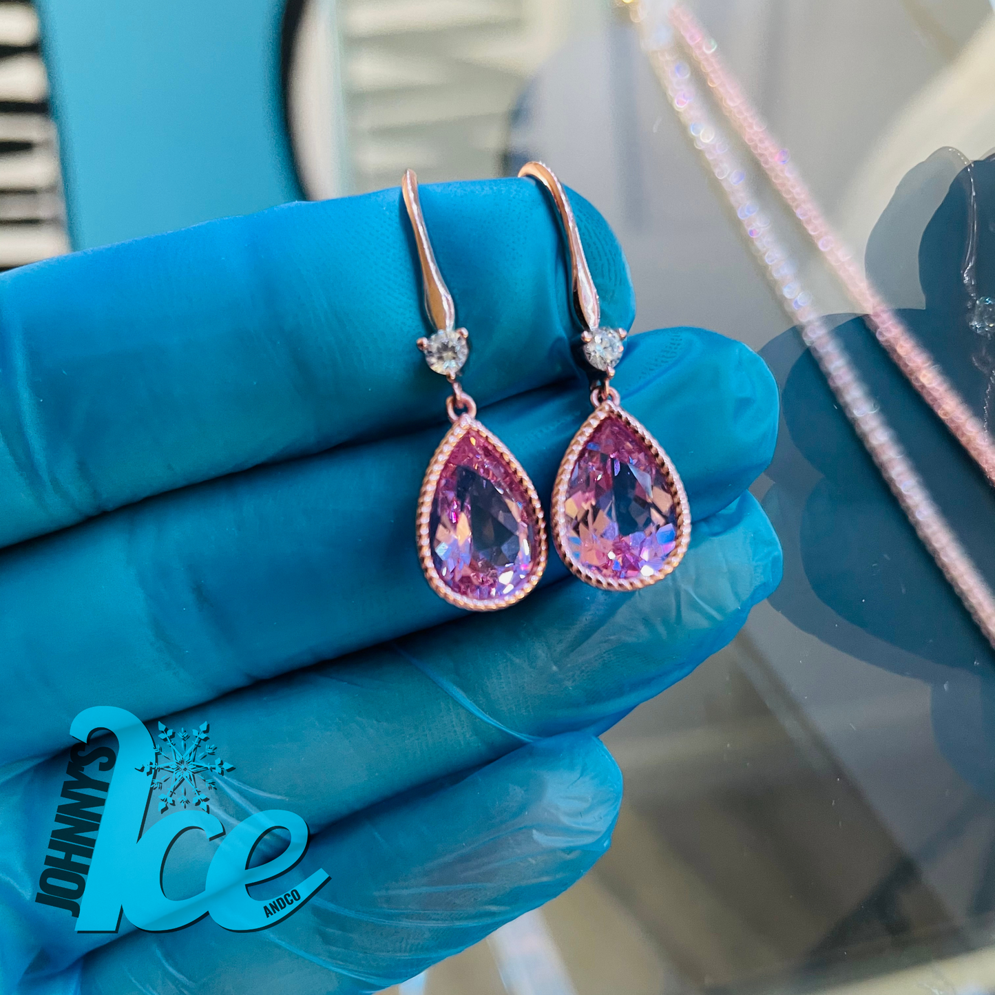 Pink Sapphire Pear-Cut Earrings