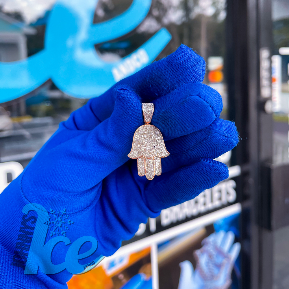 10k Rose Gold Hamsa Pendant