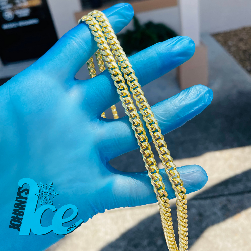 
                      
                        14k Yellow Finish Miami Cuban
                      
                    