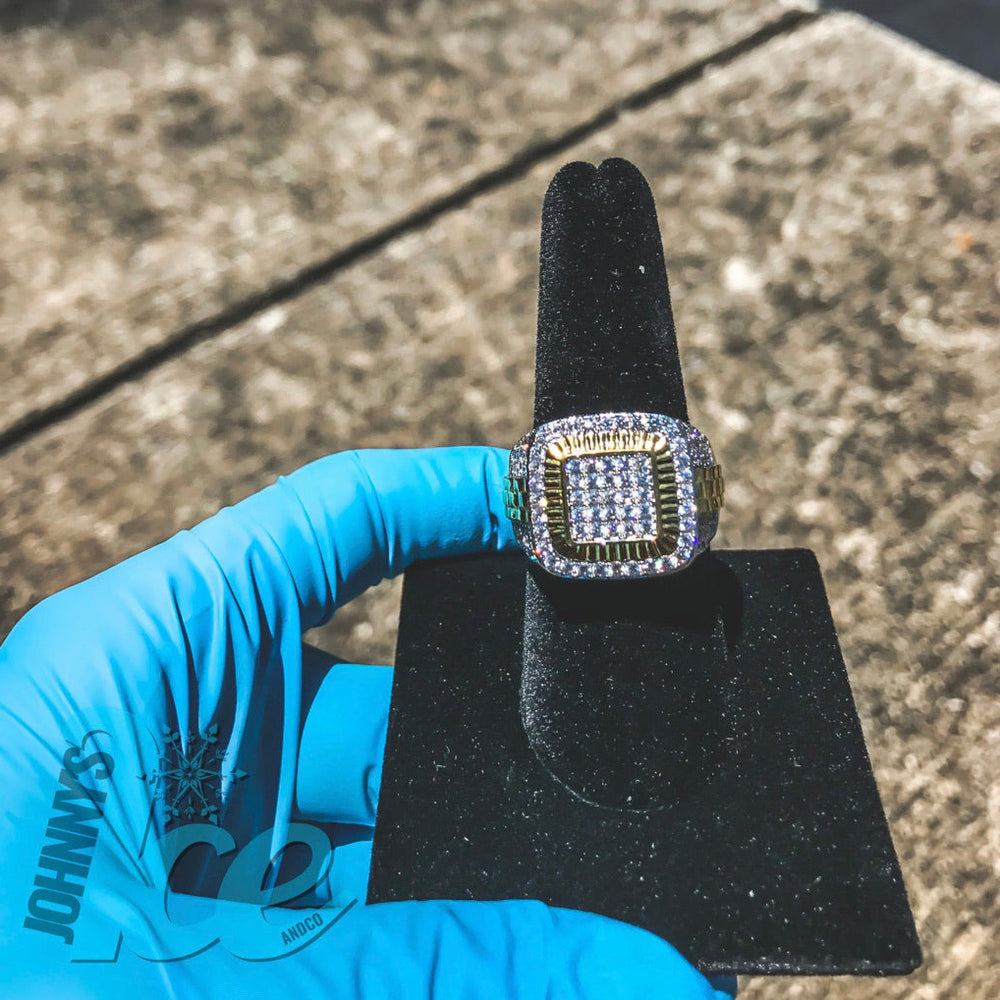 .925 on Yellow Rolex Style Ring