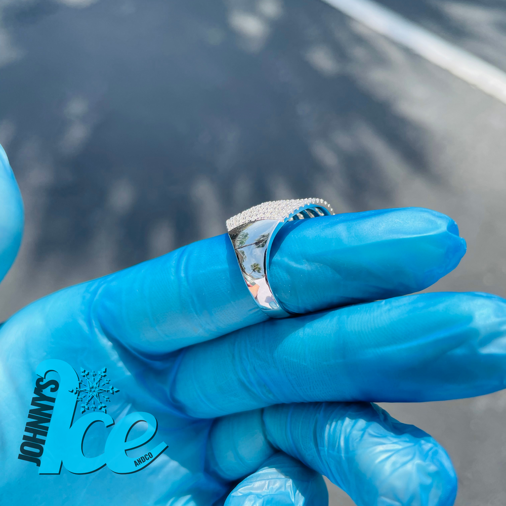 
                      
                        14K Silver Shield Ring
                      
                    