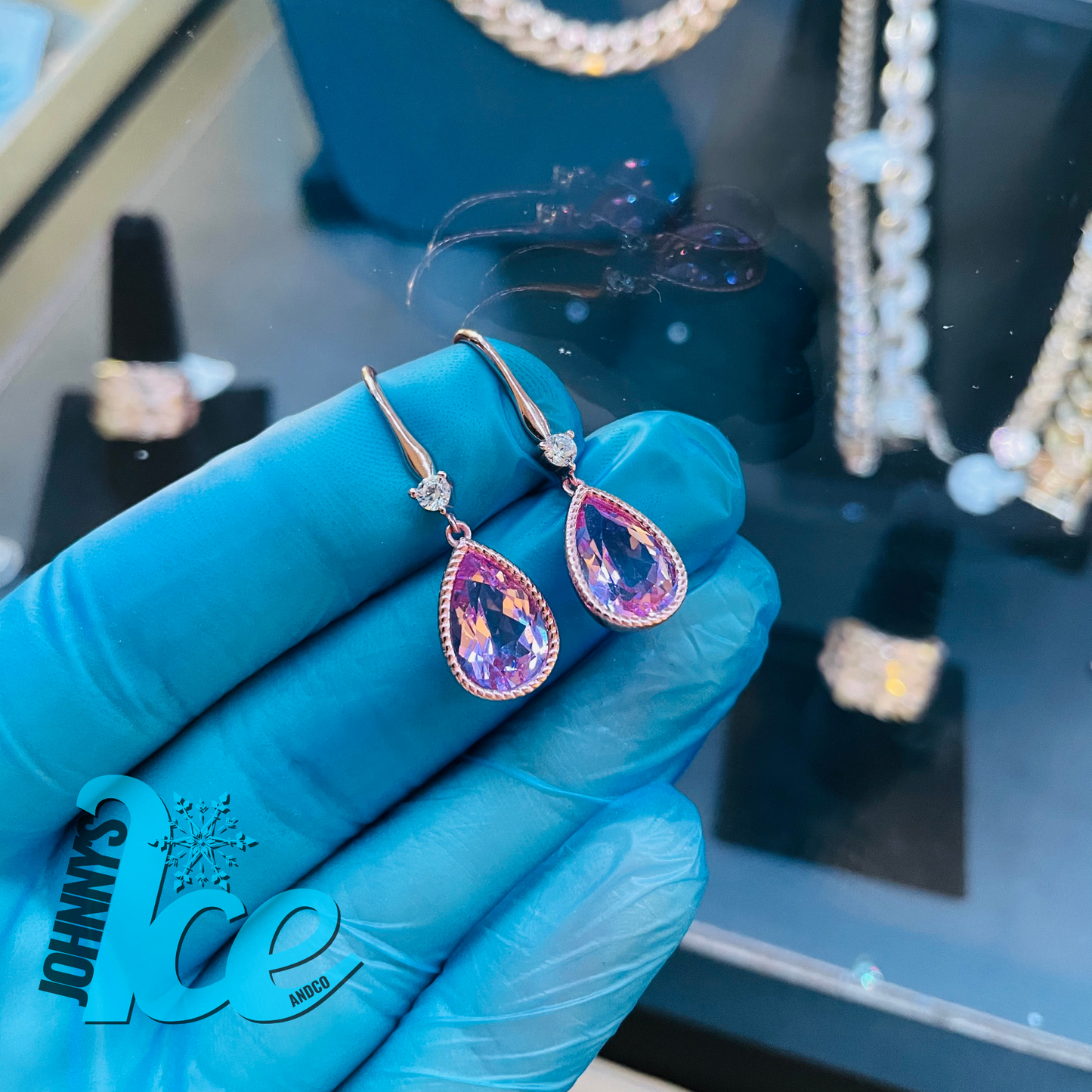 Pink Sapphire Pear-Cut Earrings