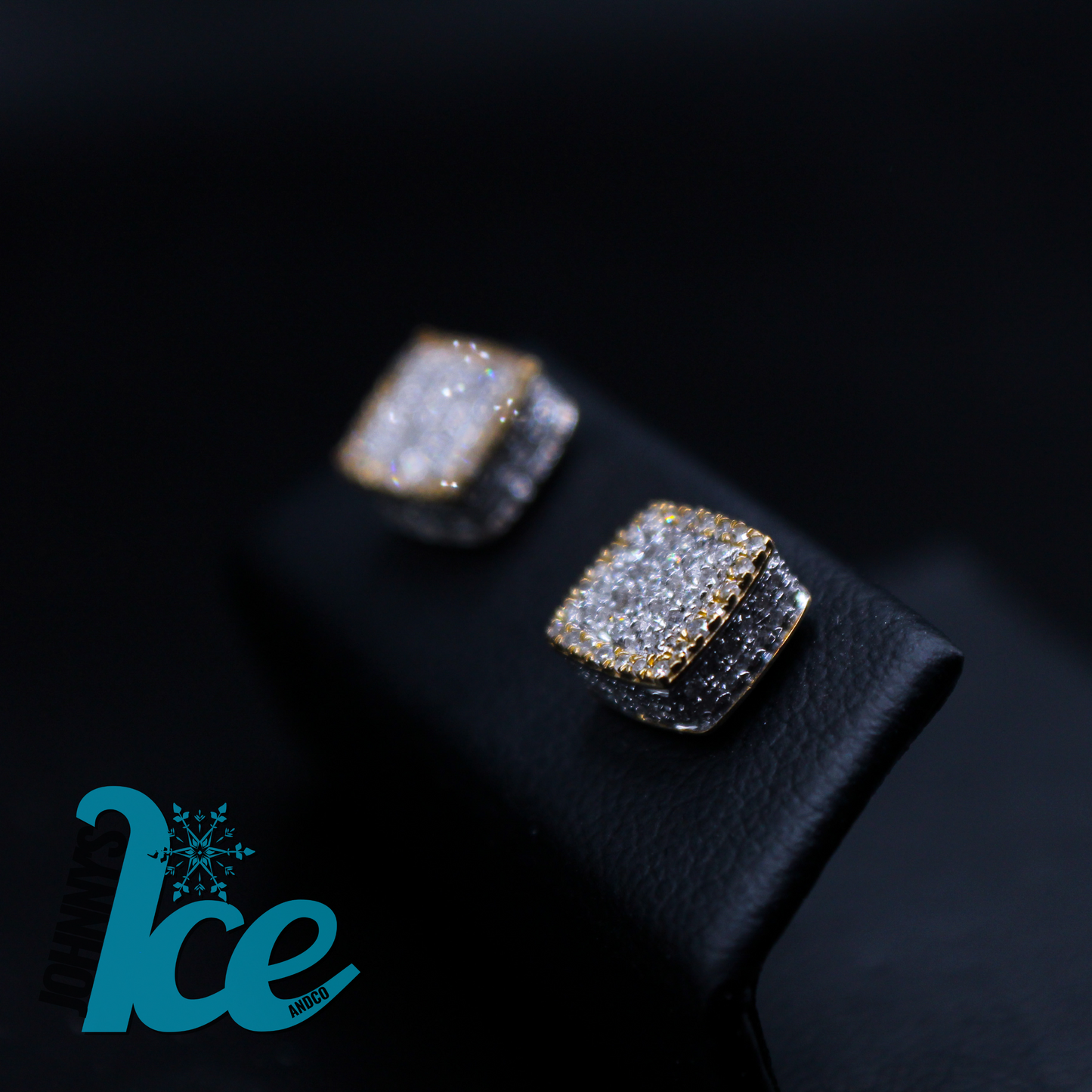 Diamond 2025 block earrings
