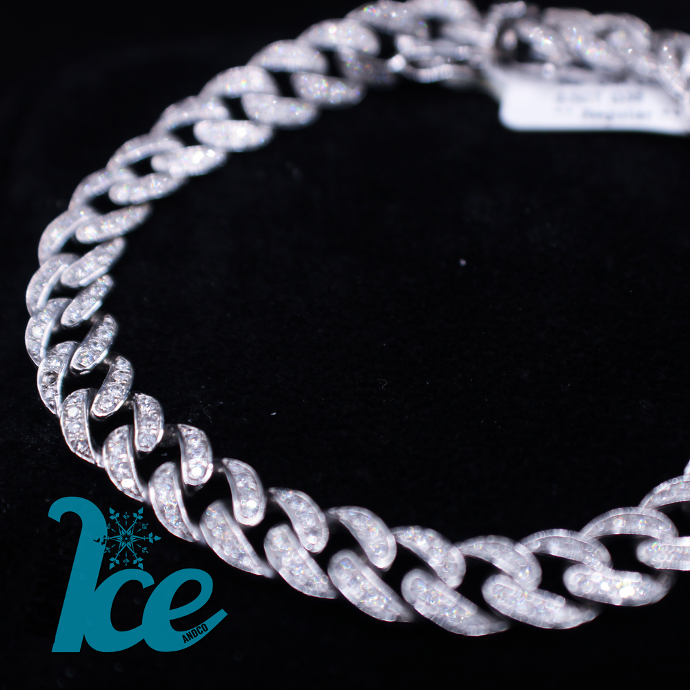 
                      
                        #AVD165 10k White Gold Bussdown Miami Cuban Bracelet
                      
                    