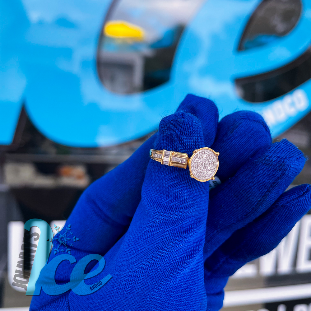 10k Yellow Gold Center Cluster Ring