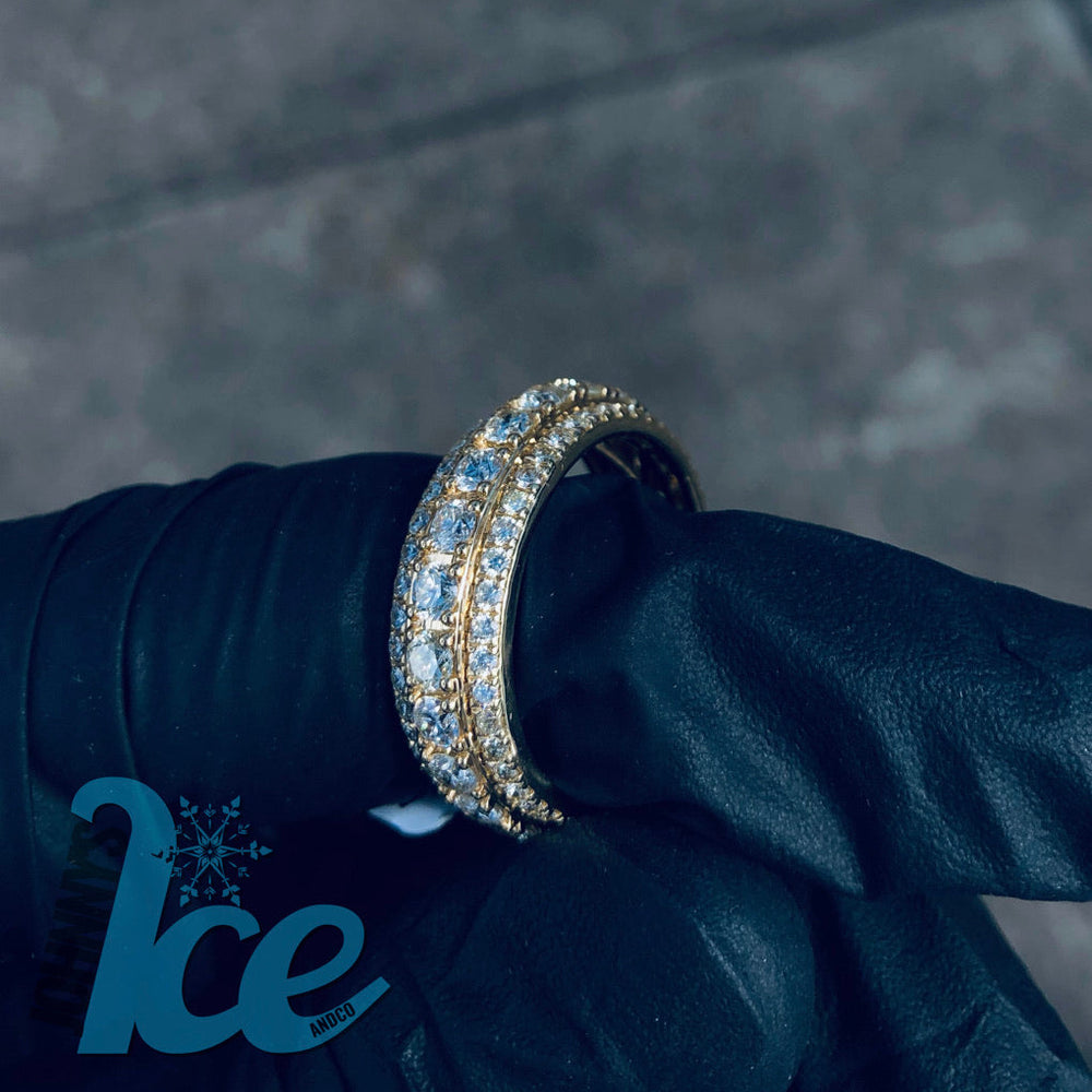 
                      
                        14k VS Cluster Yellow Gold Graduating Eternity Band
                      
                    
